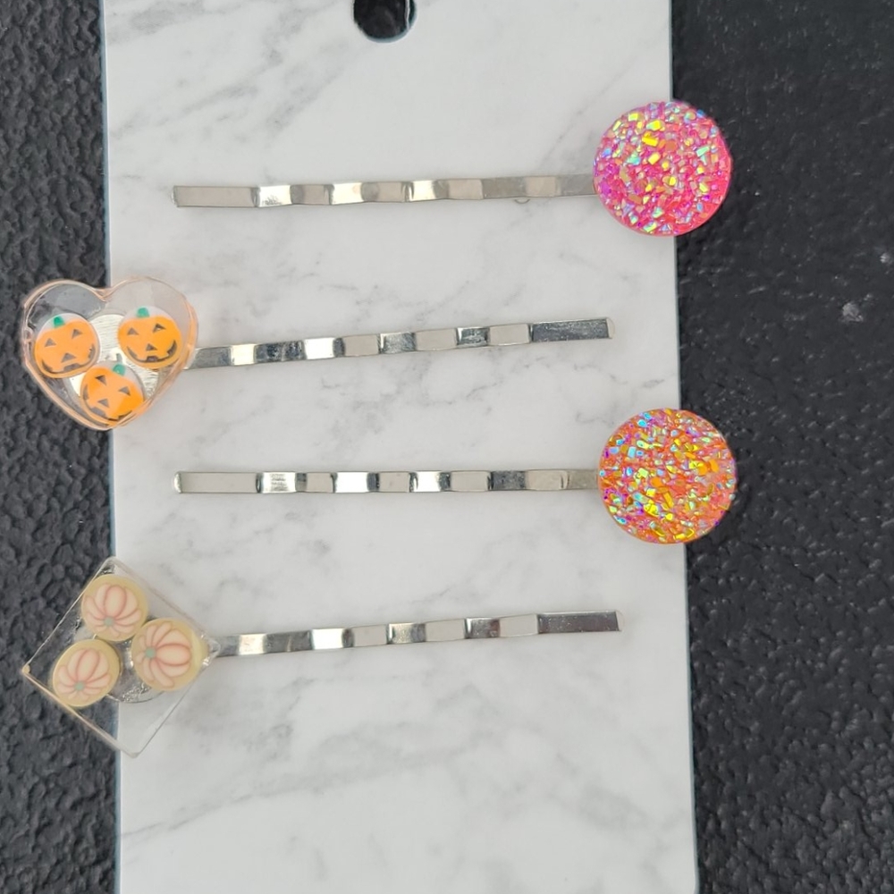 🎃Halloween Druzy Bobby Pin Set